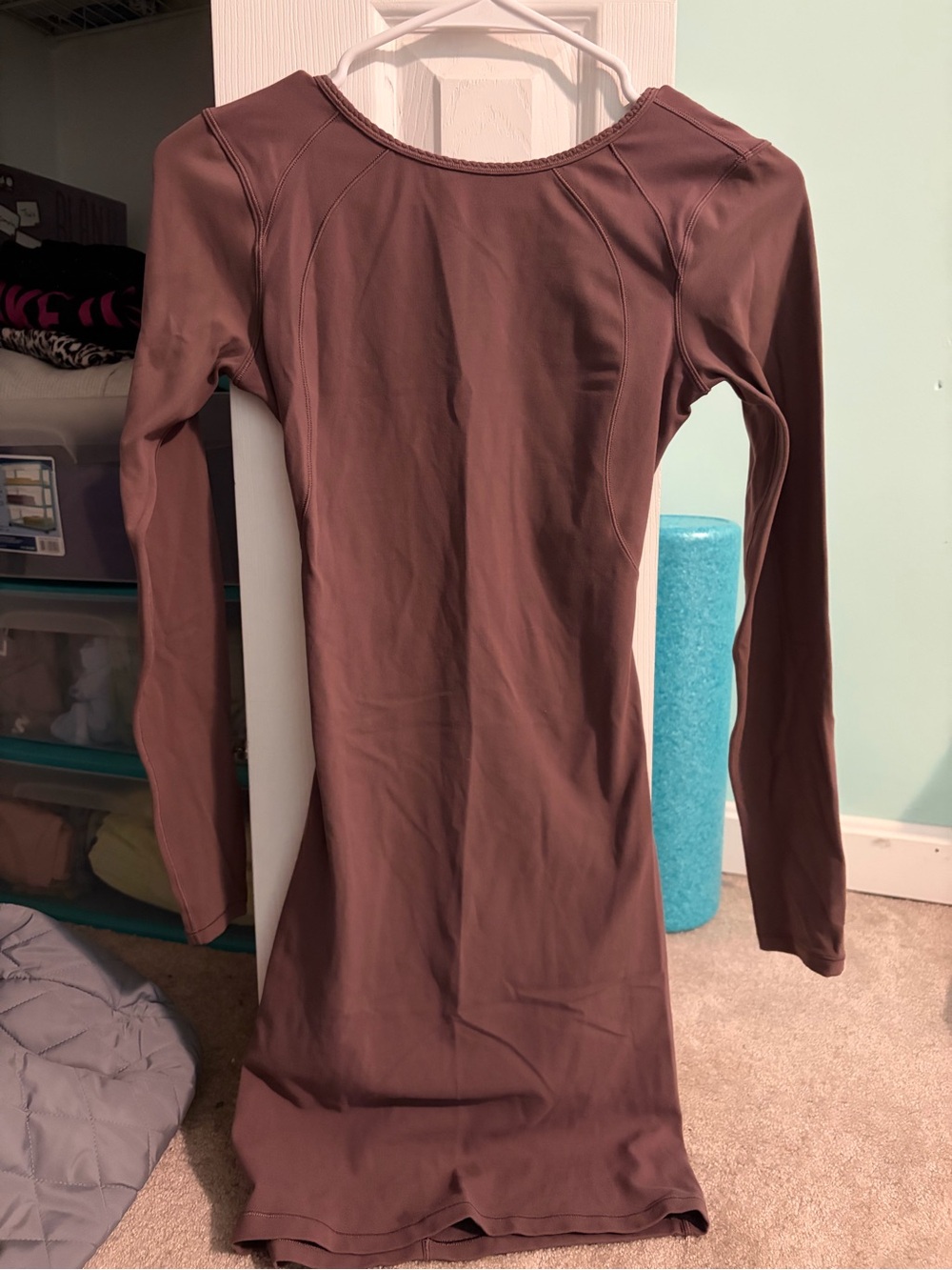 lululemon athletica Chocolate Brown Long-Sleeve Bodycon Dress